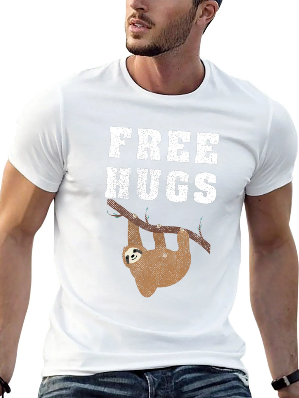 Free Hugs Sloth Graphic Tee Shirt product image 12