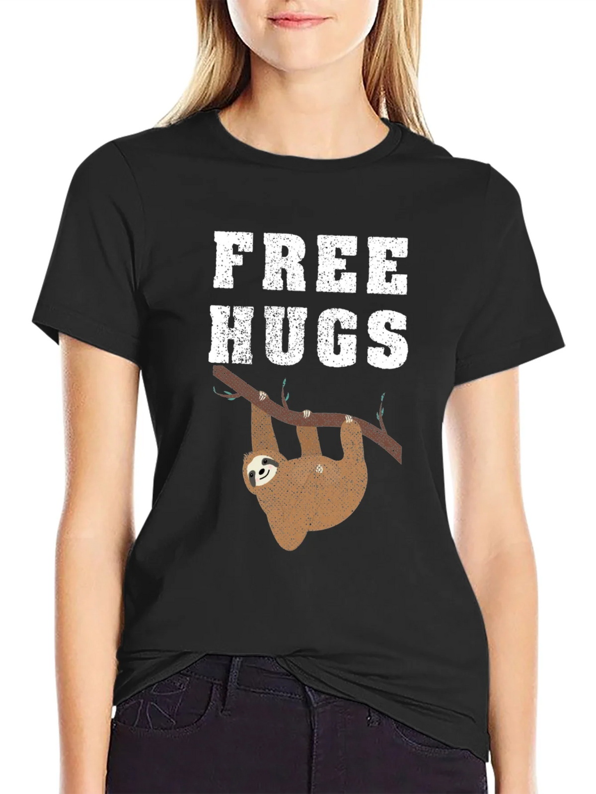 Free Hugs Sloth Graphic Tee Shirt product image 2