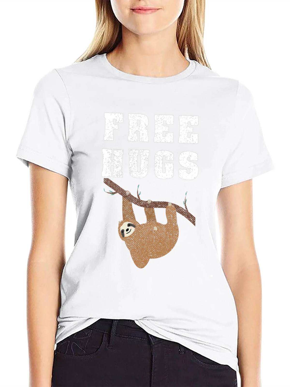 Free Hugs Sloth Graphic Tee Shirt product image 8