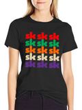 Vibrant SK Pattern Graphic T-Shirt product image 1