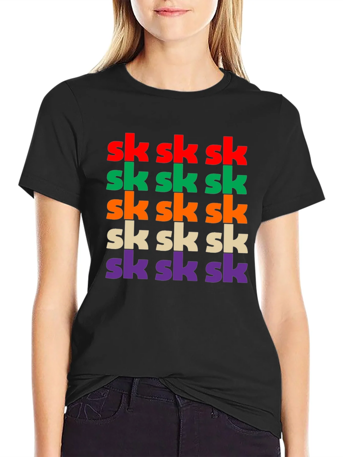Vibrant SK Pattern Graphic T-Shirt product image 1