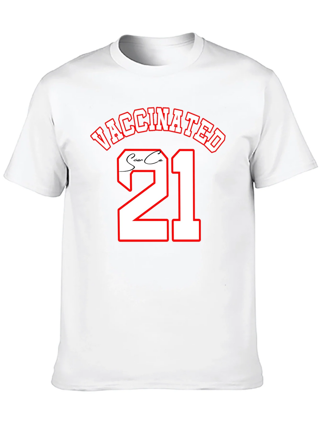 Vaccinated 21 Black T-Shirt product image 5