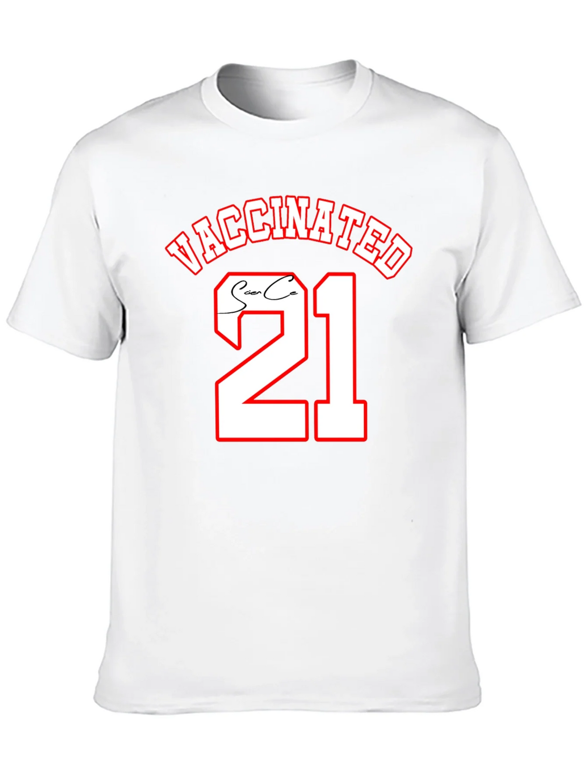Vaccinated 21 Black T-Shirt product image 5