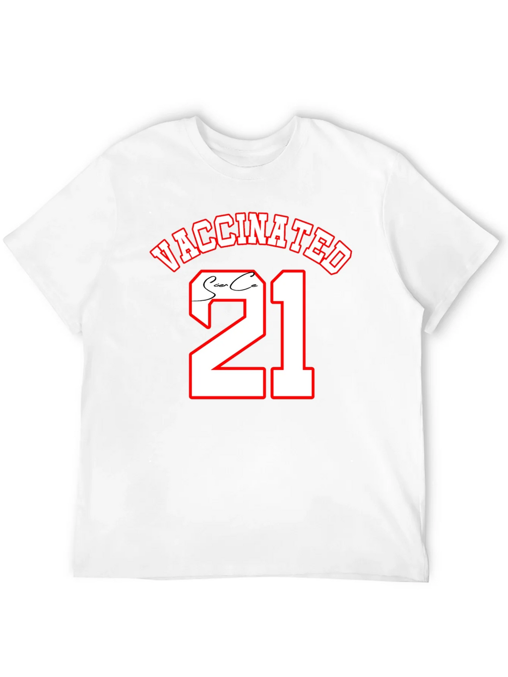 Vaccinated 21 Black T-Shirt product image 6