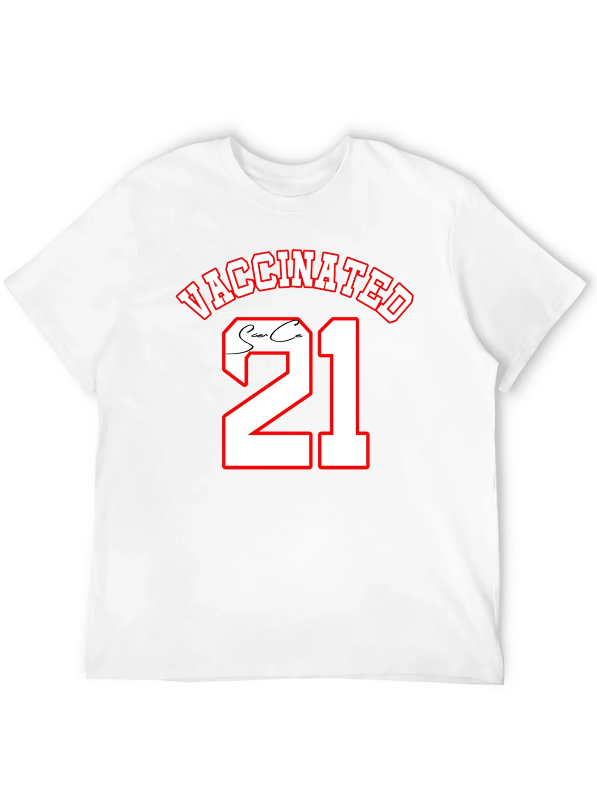 Vaccinated 21 Black T-Shirt product image 6
