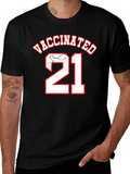 Vaccinated 21 Black T-Shirt product image 1
