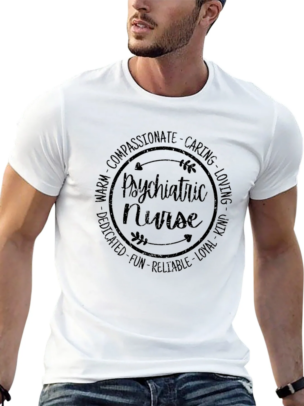 Psychiatric Nurse T-Shirt - Compassionate Caring Design product image 9