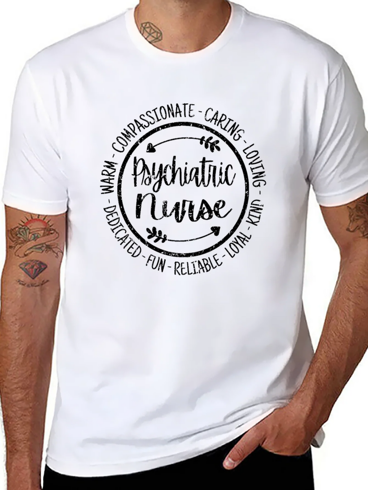 Psychiatric Nurse T-Shirt - Compassionate Caring Design product image 4