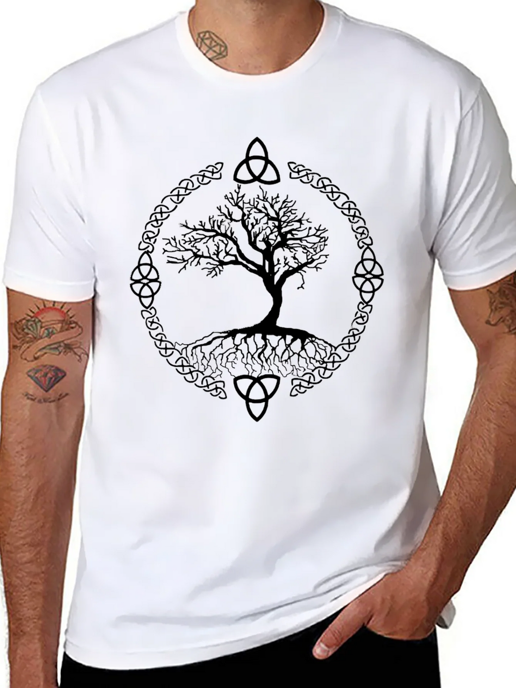 Celtic Tree of Life Graphic Tee - Unisex Black T-Shirt product image 7