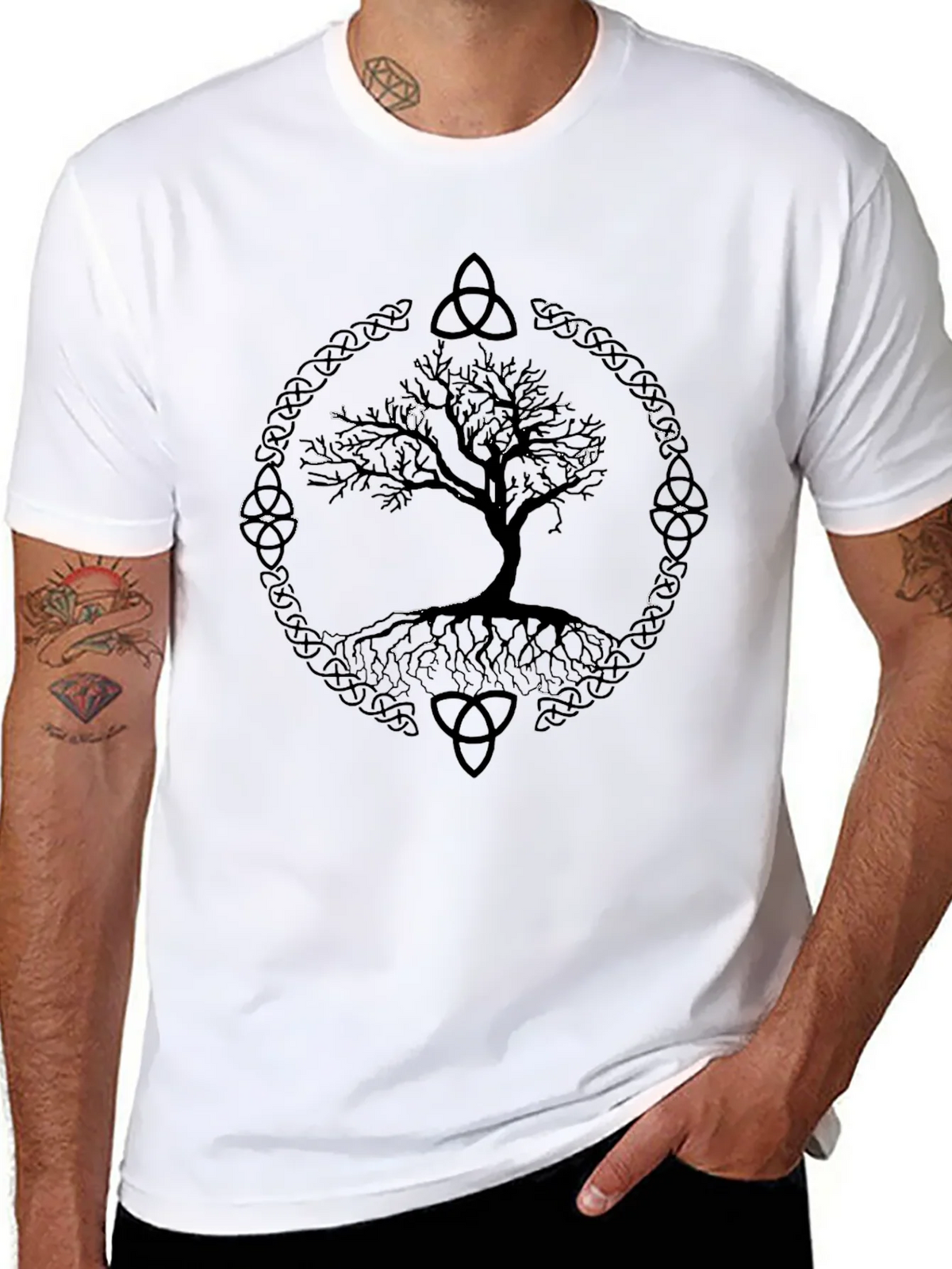 Celtic Tree of Life Graphic Tee - Unisex Black T-Shirt product image 7