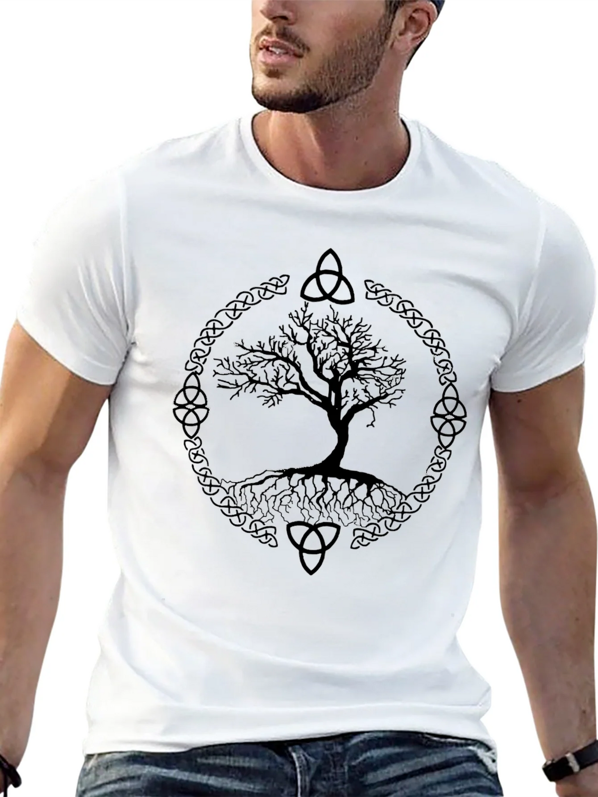 Celtic Tree of Life Graphic Tee - Unisex Black T-Shirt product image 12