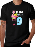 Flamingo Birthday Boy T-Shirt - Im 9! product image 1