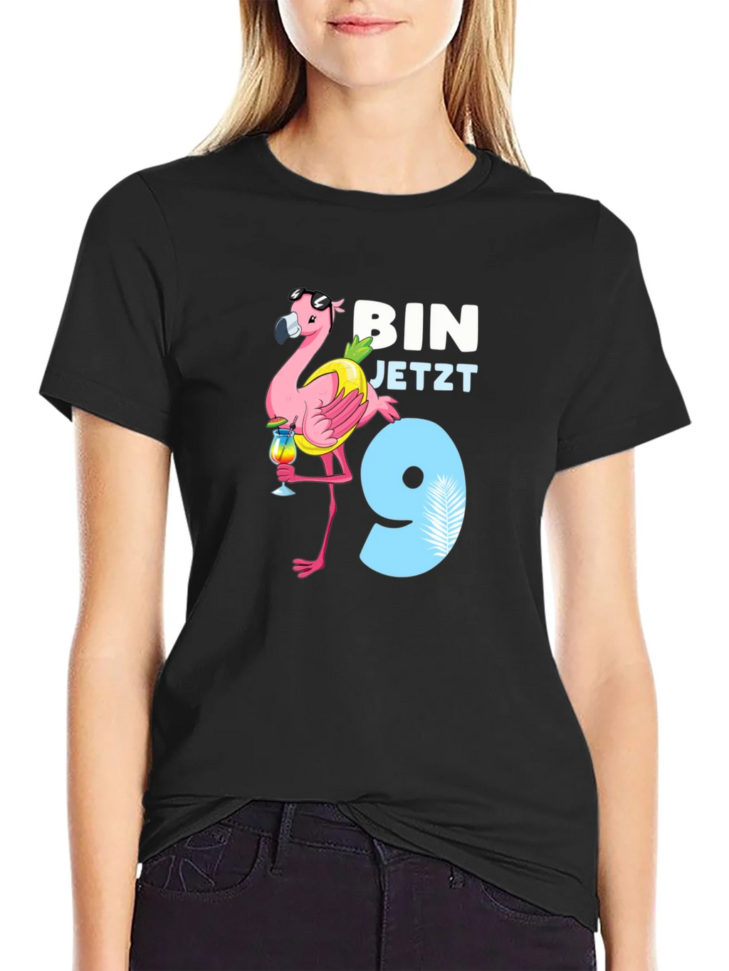 Flamingo Birthday Boy T-Shirt - Im 9! product image 2