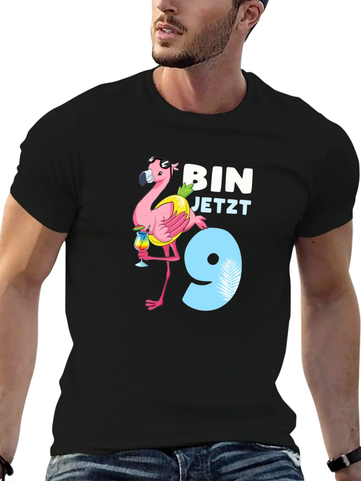 Flamingo Birthday Boy T-Shirt - Im 9! product image 5