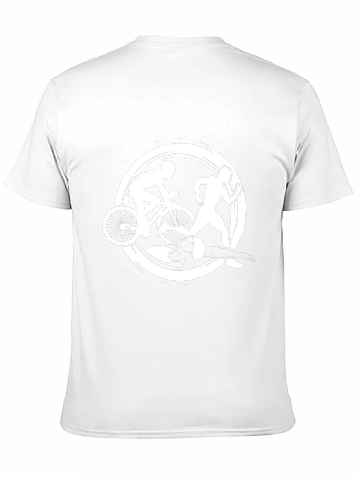 Triathlon Black T-Shirt: Swim Bike Run Design product image 10