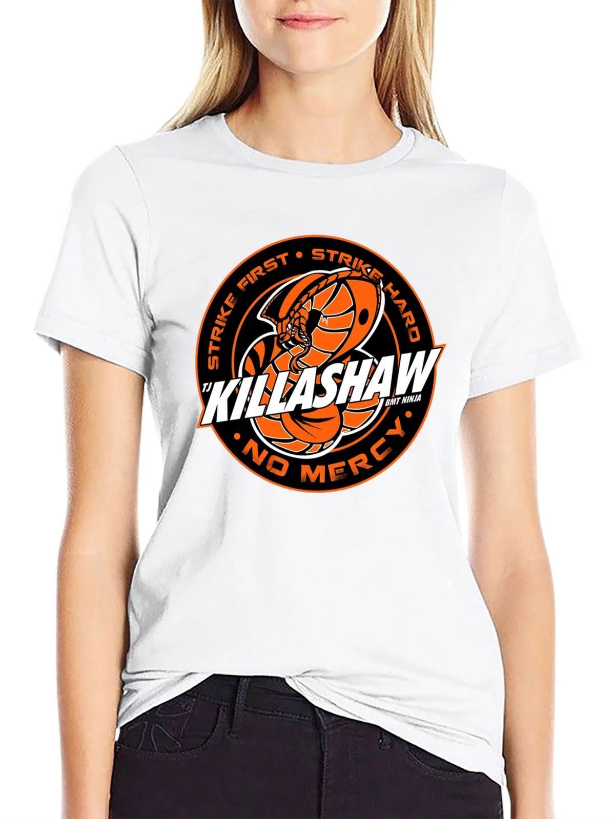 Cobra Kai Killashaw T-Shirt - Strike First Hard No Mercy product image 5