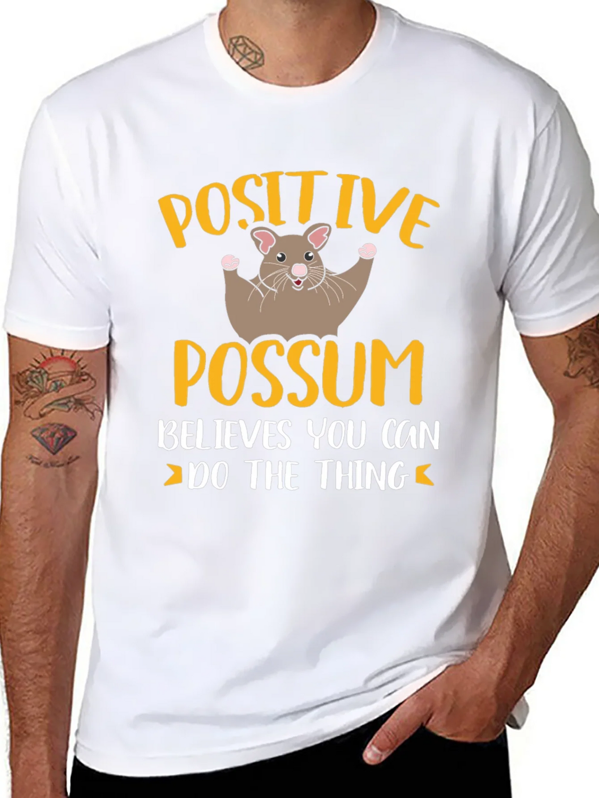 Positive Possum T-Shirt - Believes You Can Do The Thing product image 3
