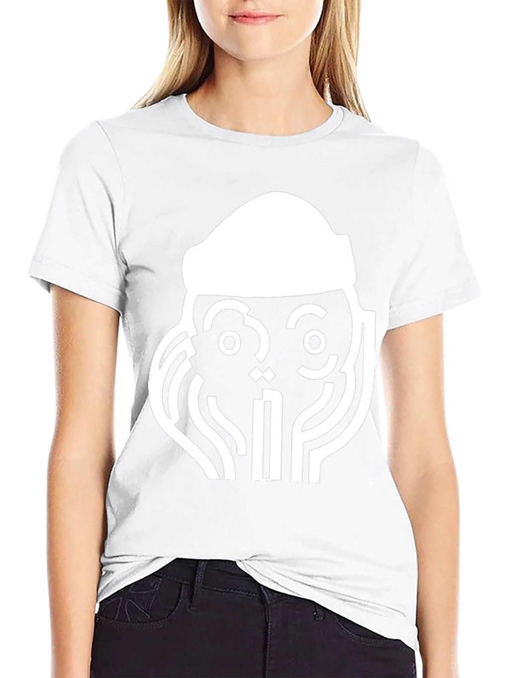 Abstract Graphic Print Tee - Black product image 7