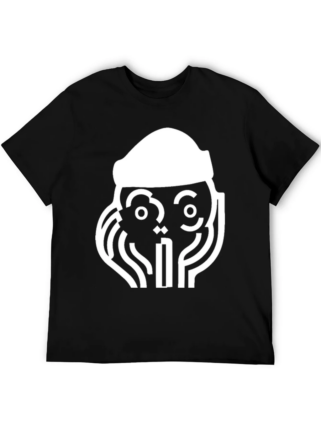 Abstract Graphic Print Tee - Black product image 4
