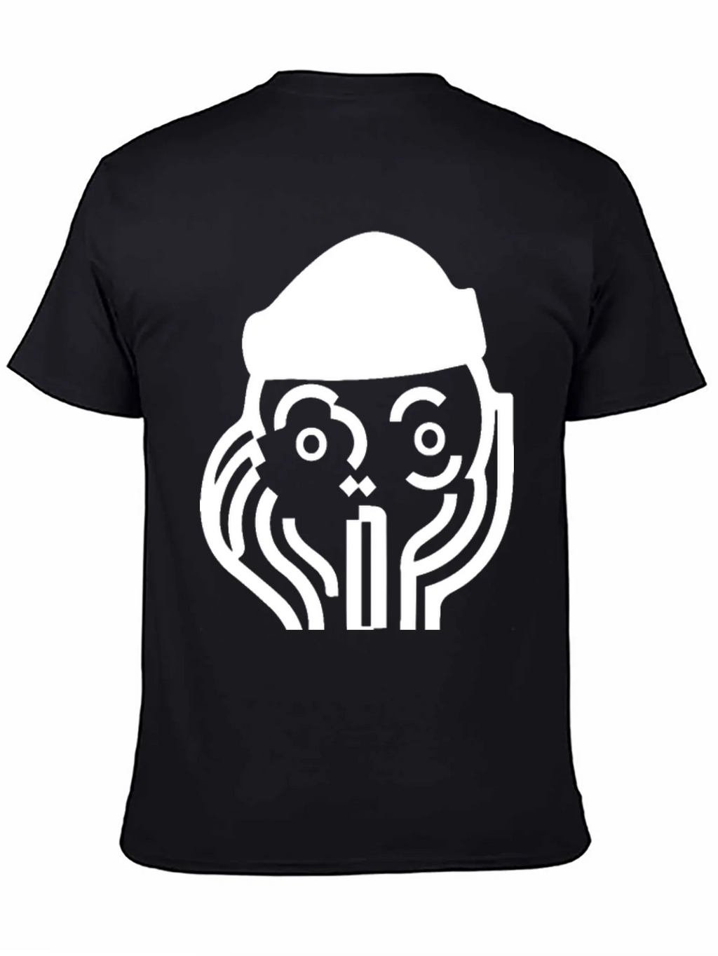 Abstract Graphic Print Tee - Black product image 3