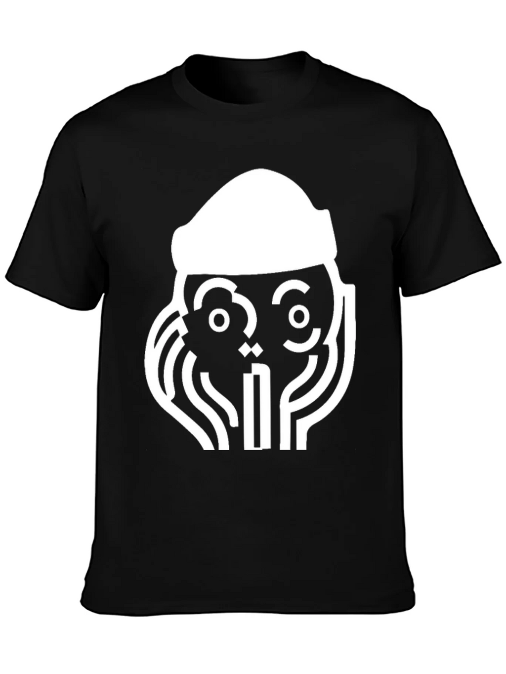 Abstract Graphic Print Tee - Black product image 2