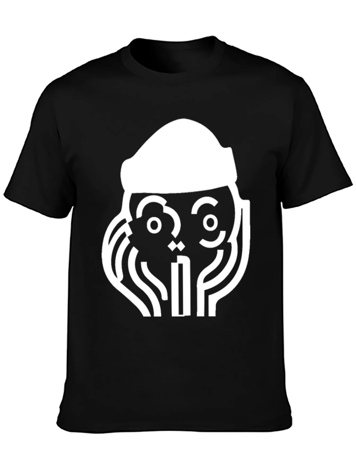 Abstract Graphic Print Tee - Black product image 2