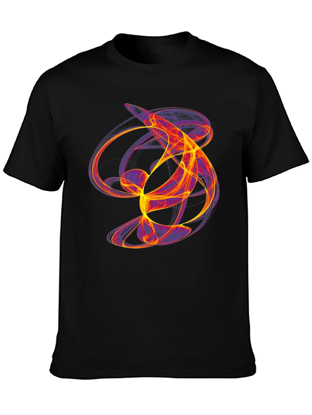 Abstract Flame Graphic Black T-Shirt product image 3