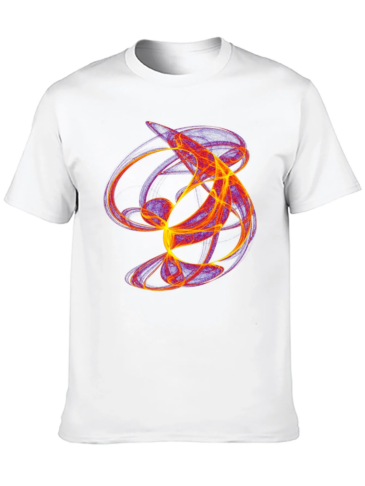 Abstract Flame Graphic Black T-Shirt product image 7