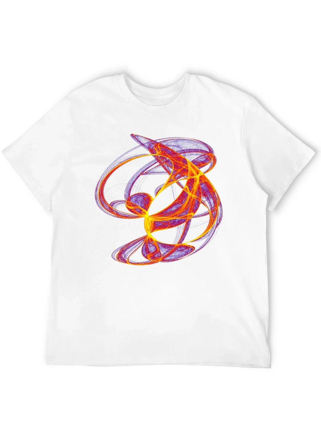 Abstract Flame Graphic Black T-Shirt product image 9