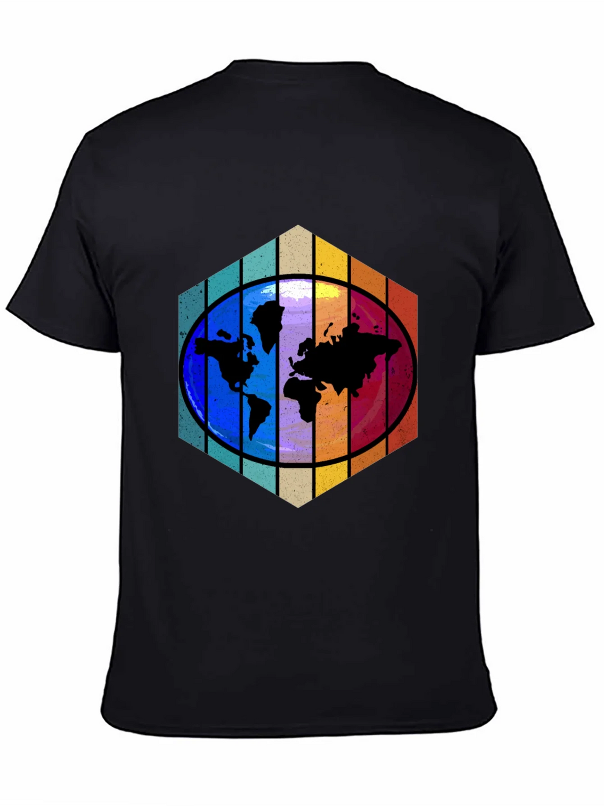 World Map Graphic Tee - Black product image 4