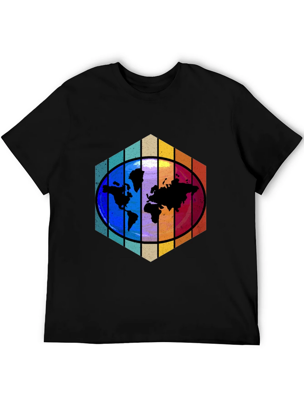 World Map Graphic Tee - Black product image 5