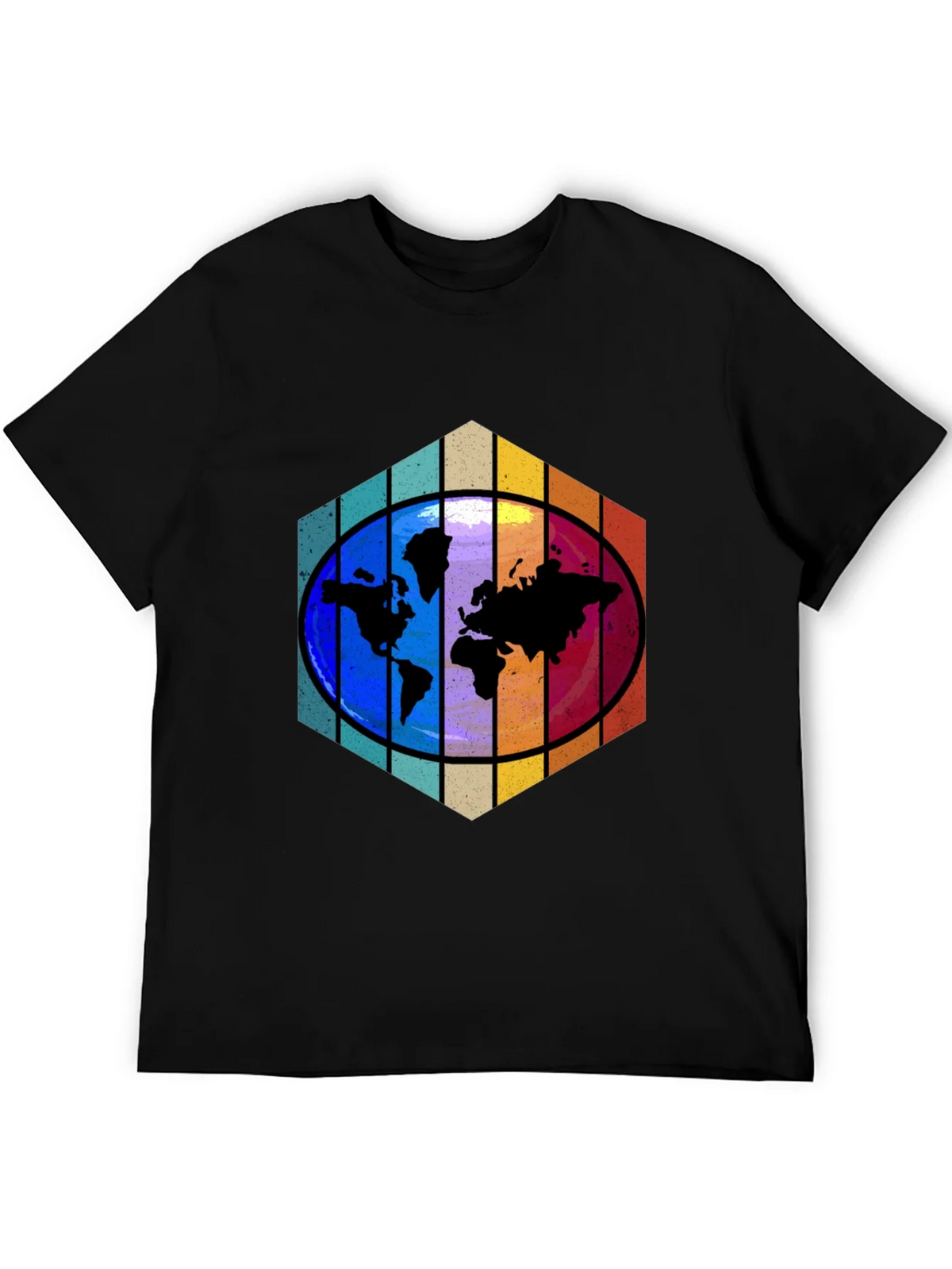 World Map Graphic Tee - Black product image 5