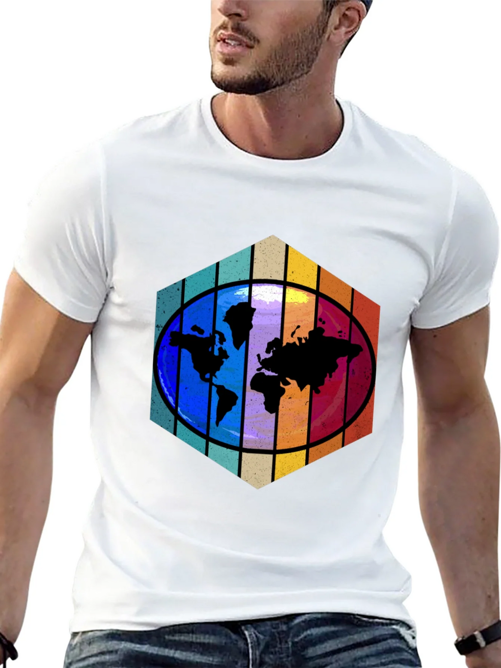 World Map Graphic Tee - Black product image 12
