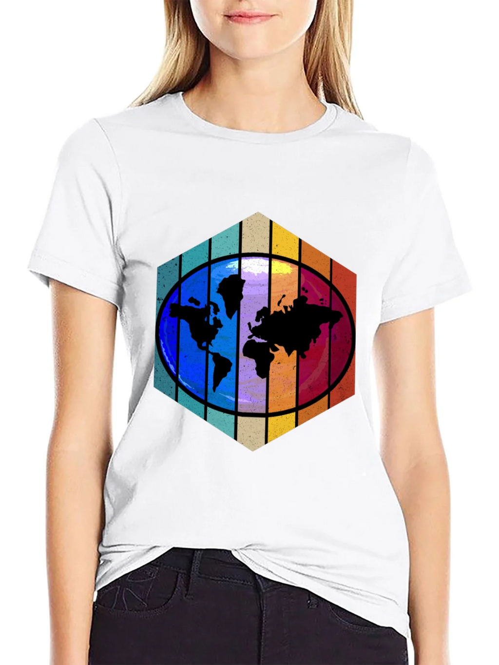 World Map Graphic Tee - Black product image 8