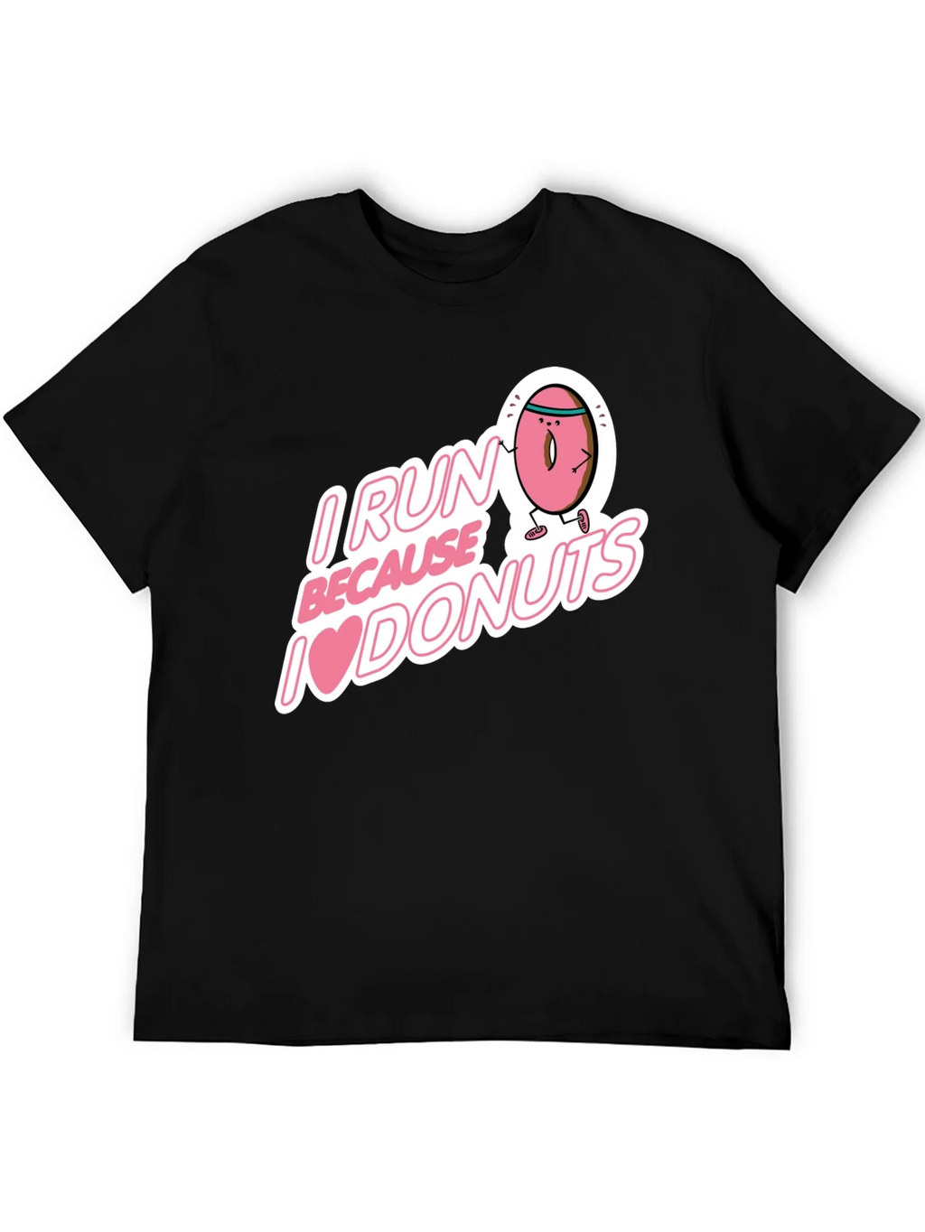 I Run Because I Love Donuts Graphic T-Shirt product image 5