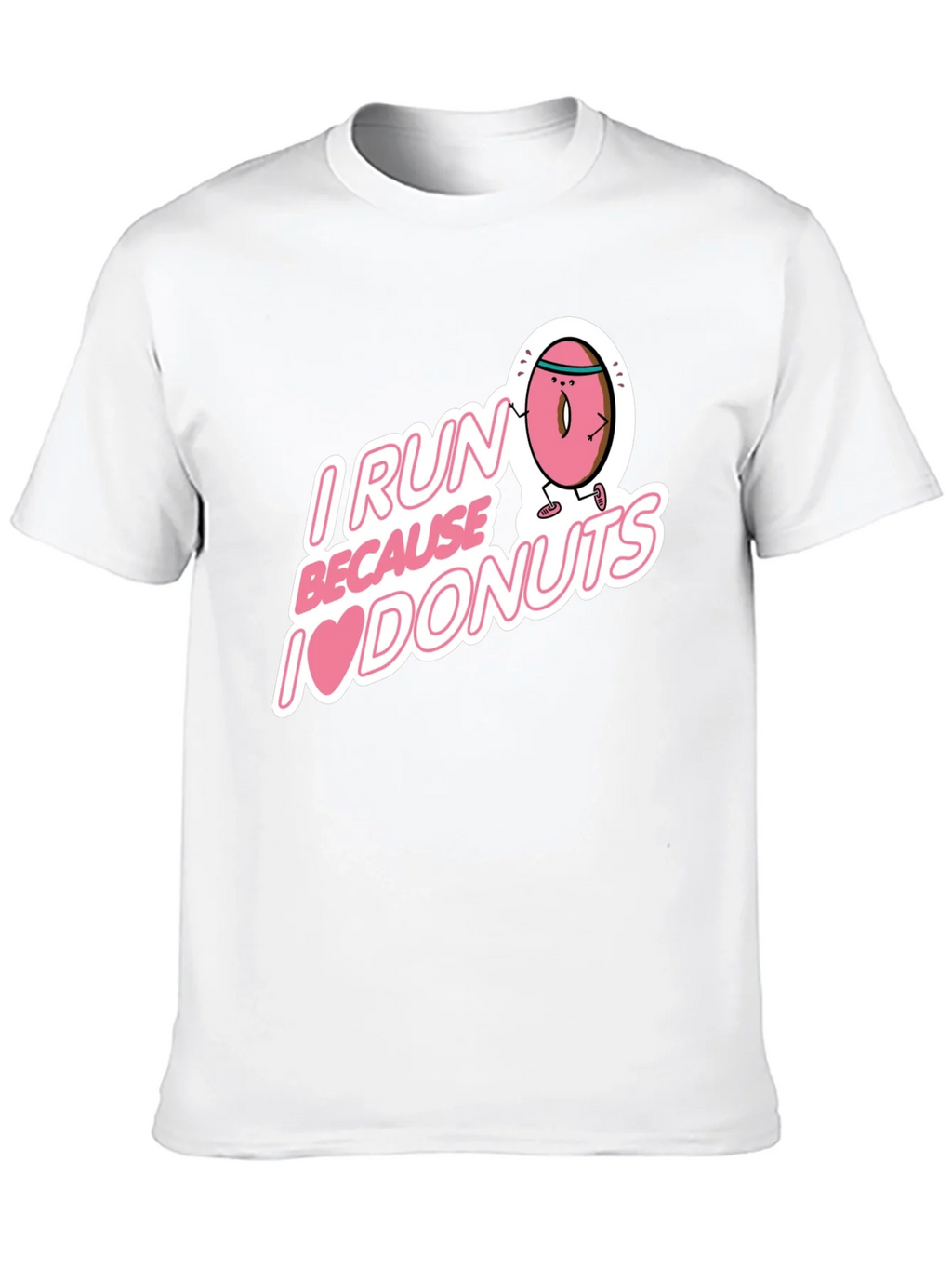 I Run Because I Love Donuts Graphic T-Shirt product image 9