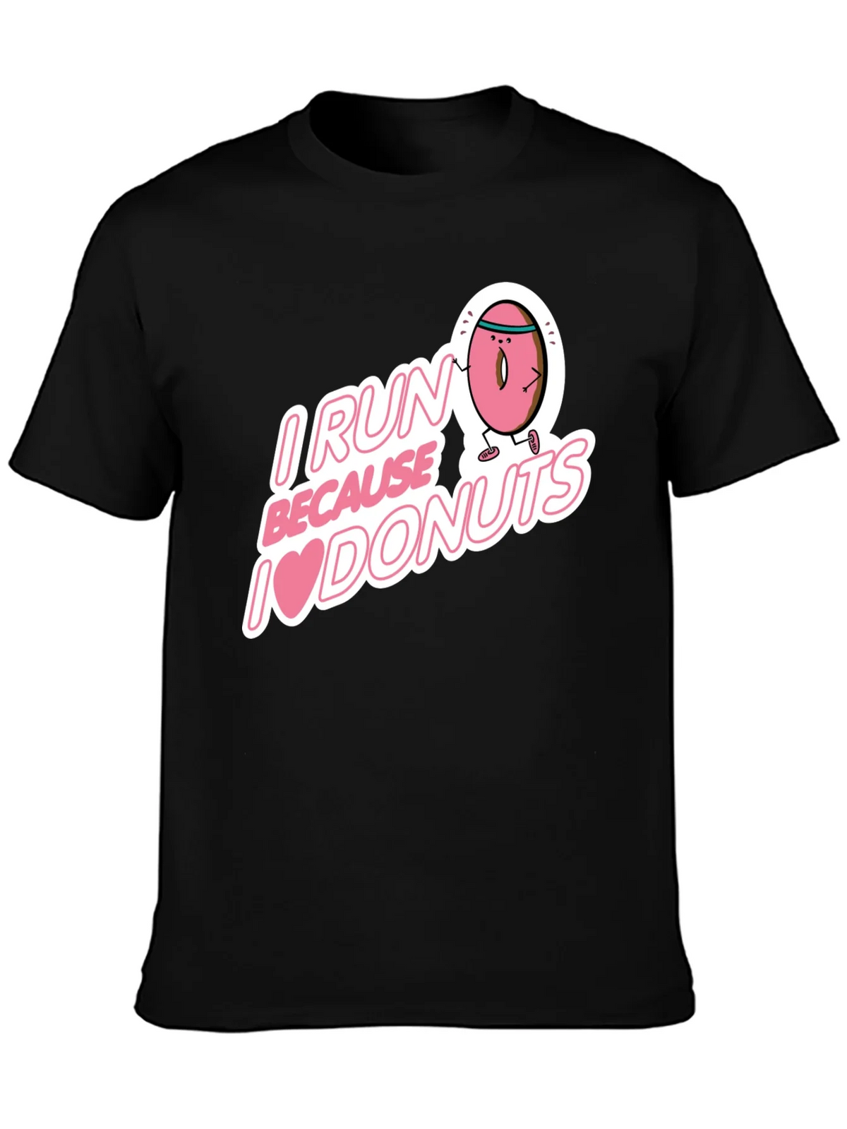 I Run Because I Love Donuts Graphic T-Shirt product image 3