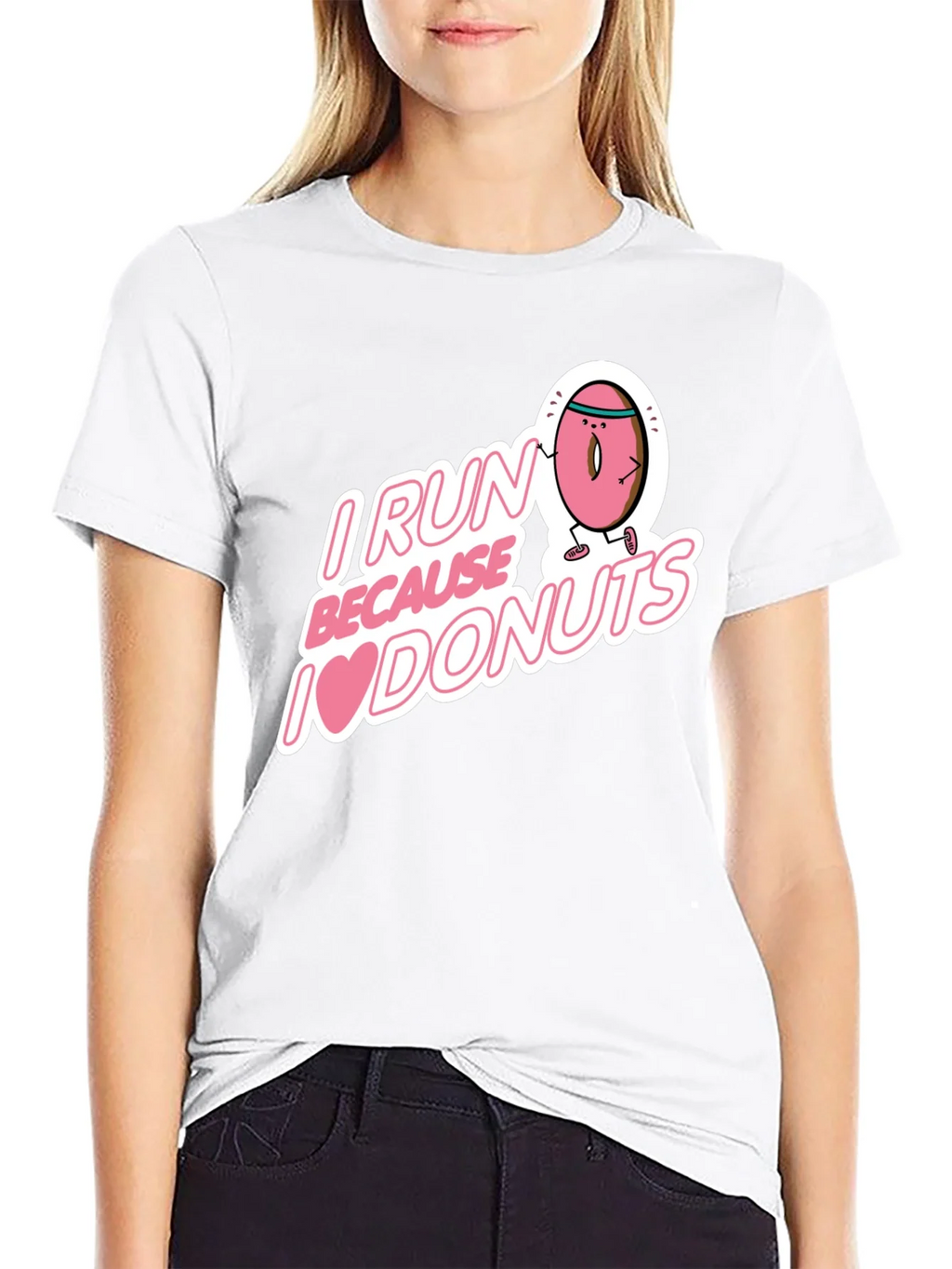 I Run Because I Love Donuts Graphic T-Shirt product image 8