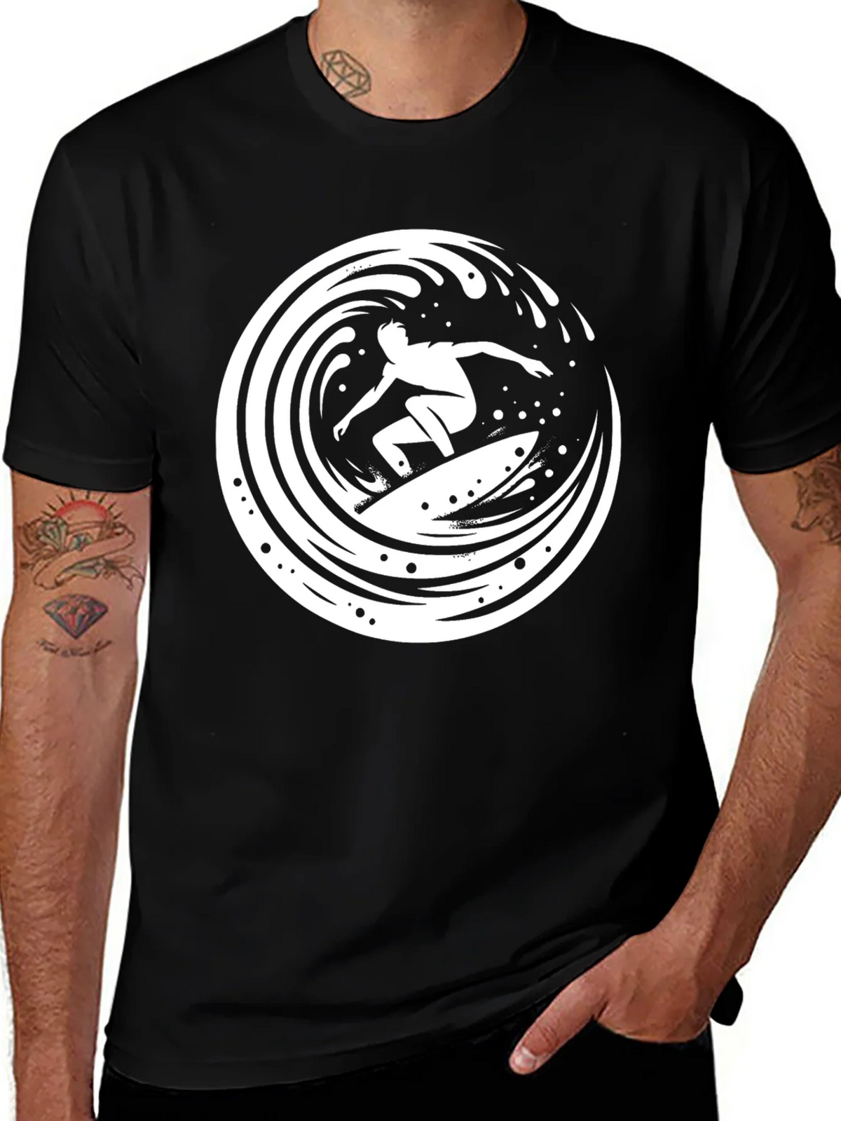 Surfer Graphic Tee - Ride the Wave in Style! product image 1