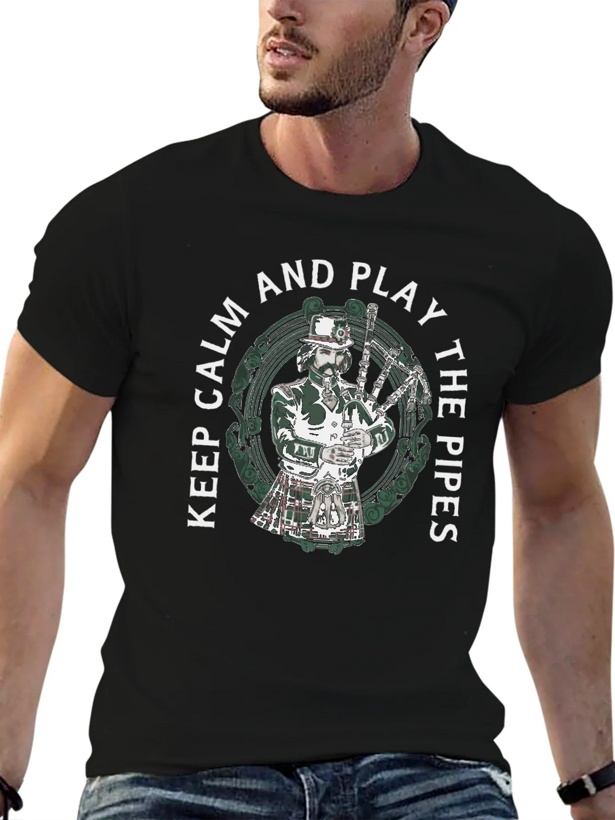 Keep Calm and Play the Pipes T-Shirt product image 6