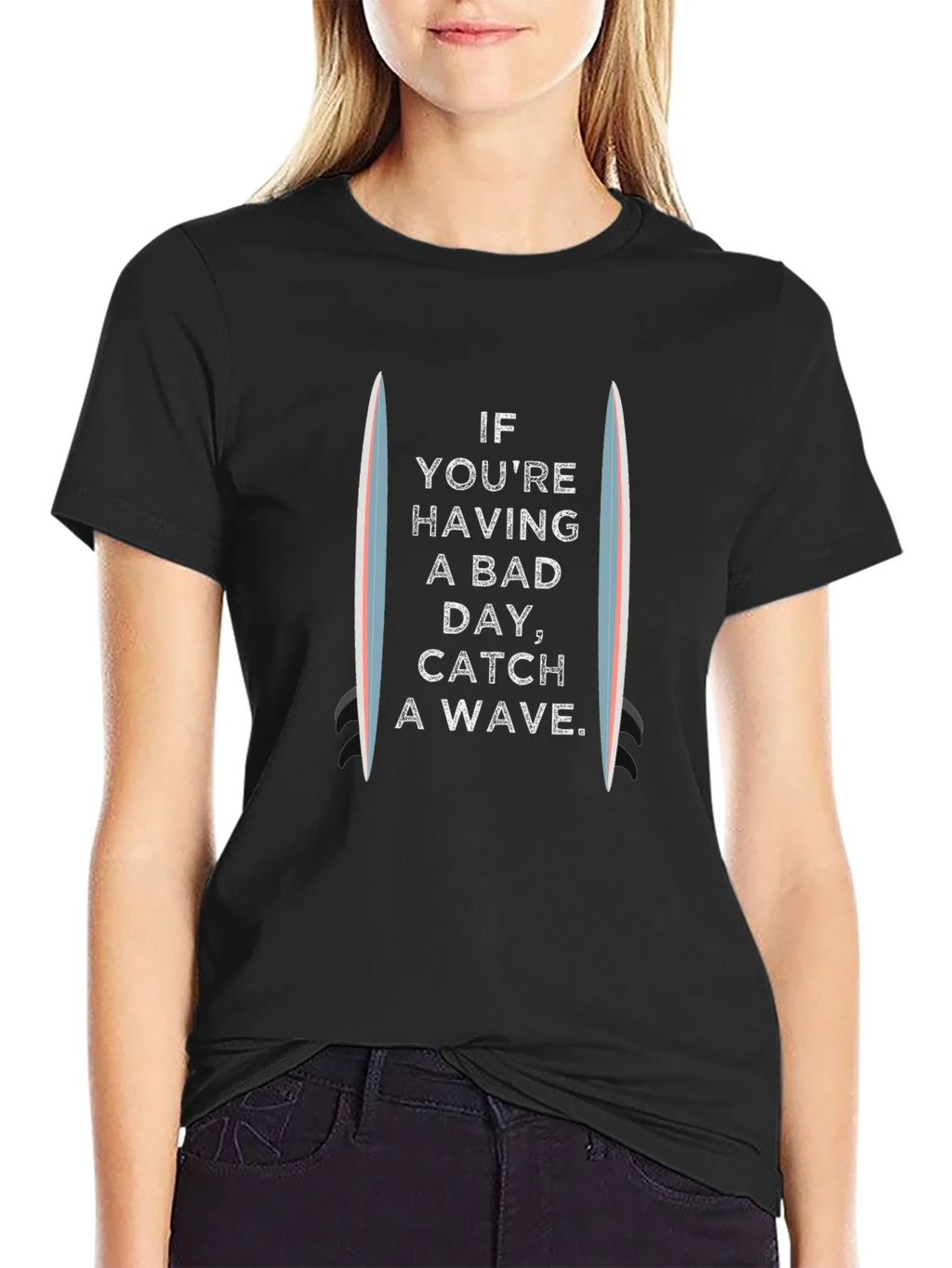 Catch a Wave Graphic Tee - Surfboard Design product image 2