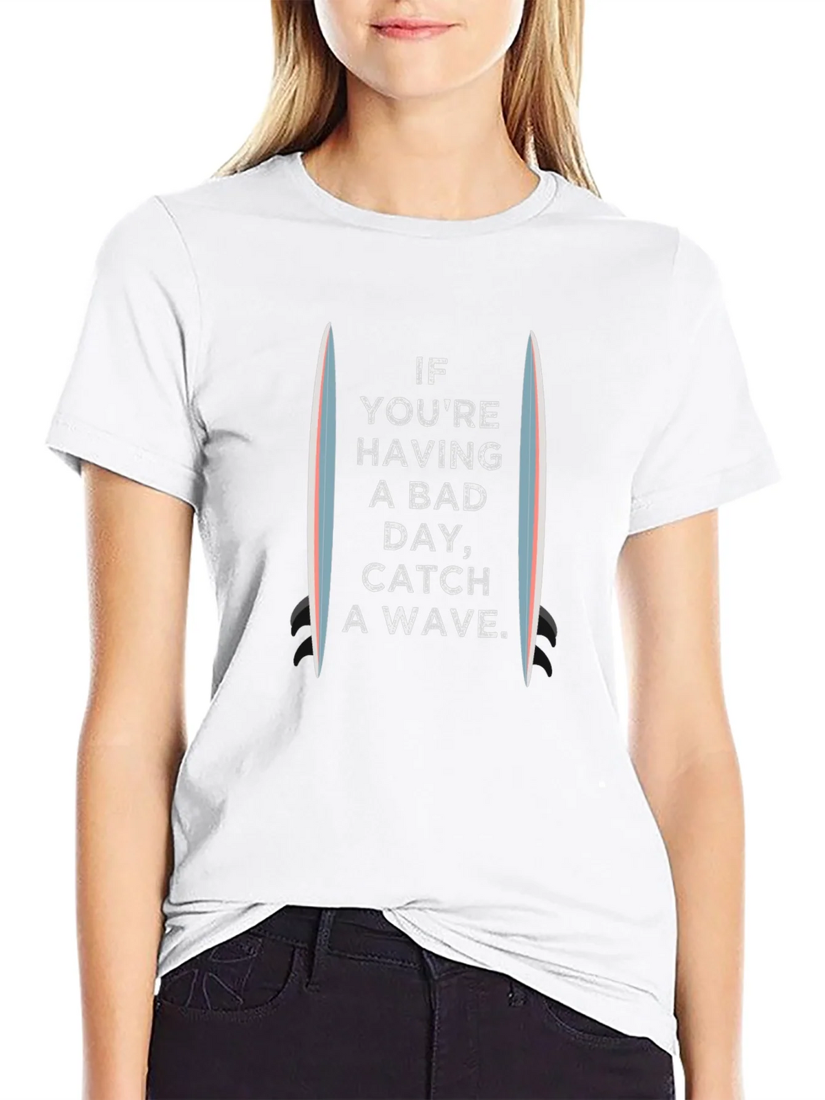 Catch a Wave Graphic Tee - Surfboard Design product image 8