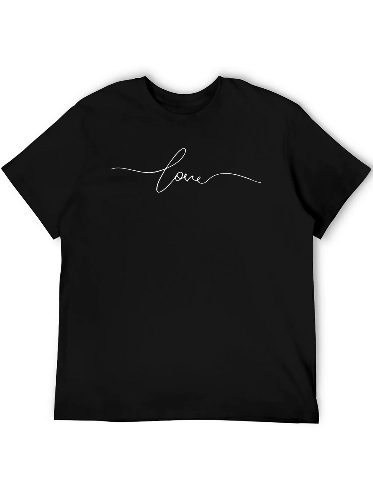 Love Script Black T-Shirt - Minimalist Design product image 5