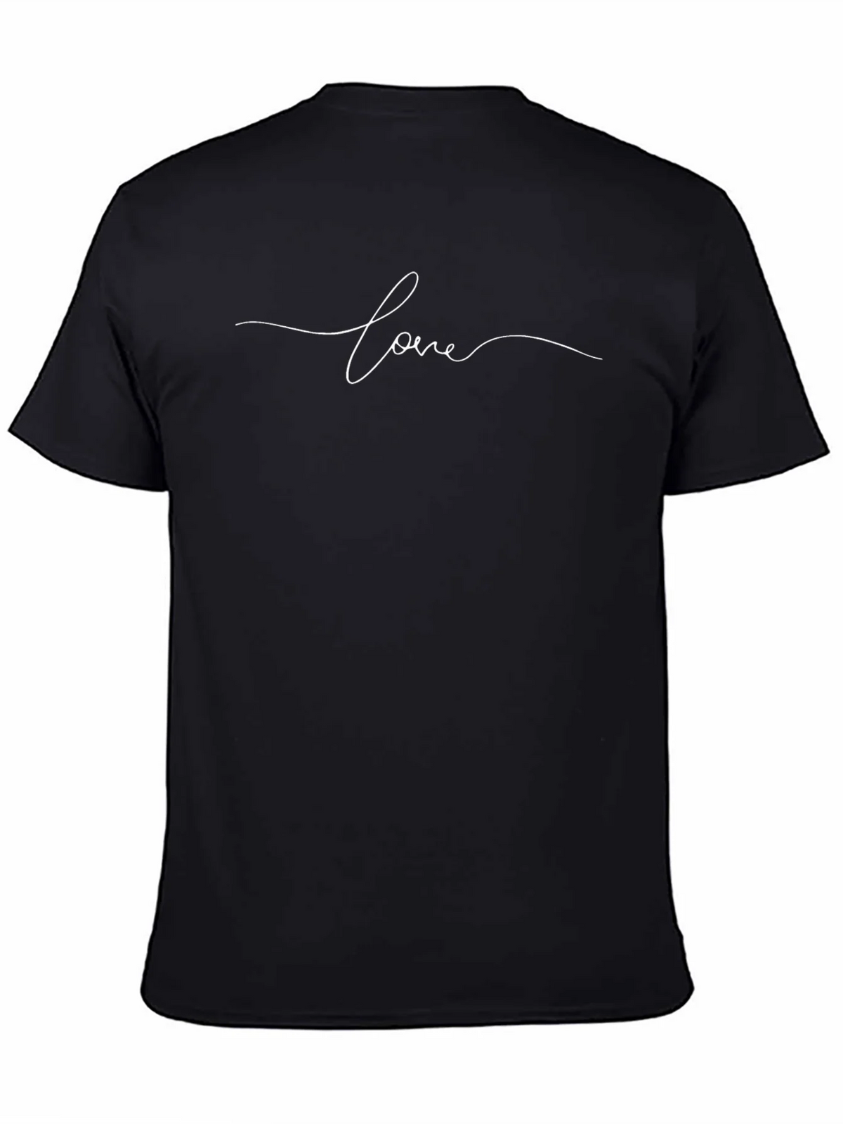 Love Script Black T-Shirt - Minimalist Design product image 4