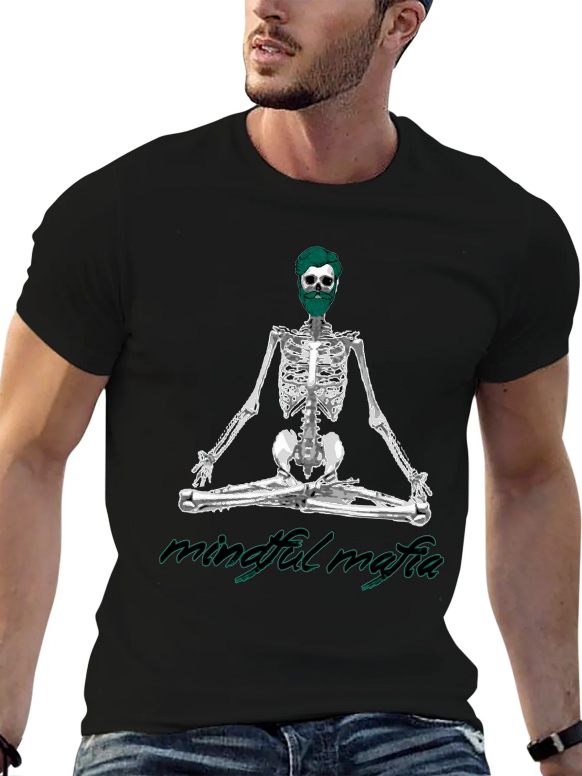 Mindful Mafia Skeleton Graphic Tee product image 6