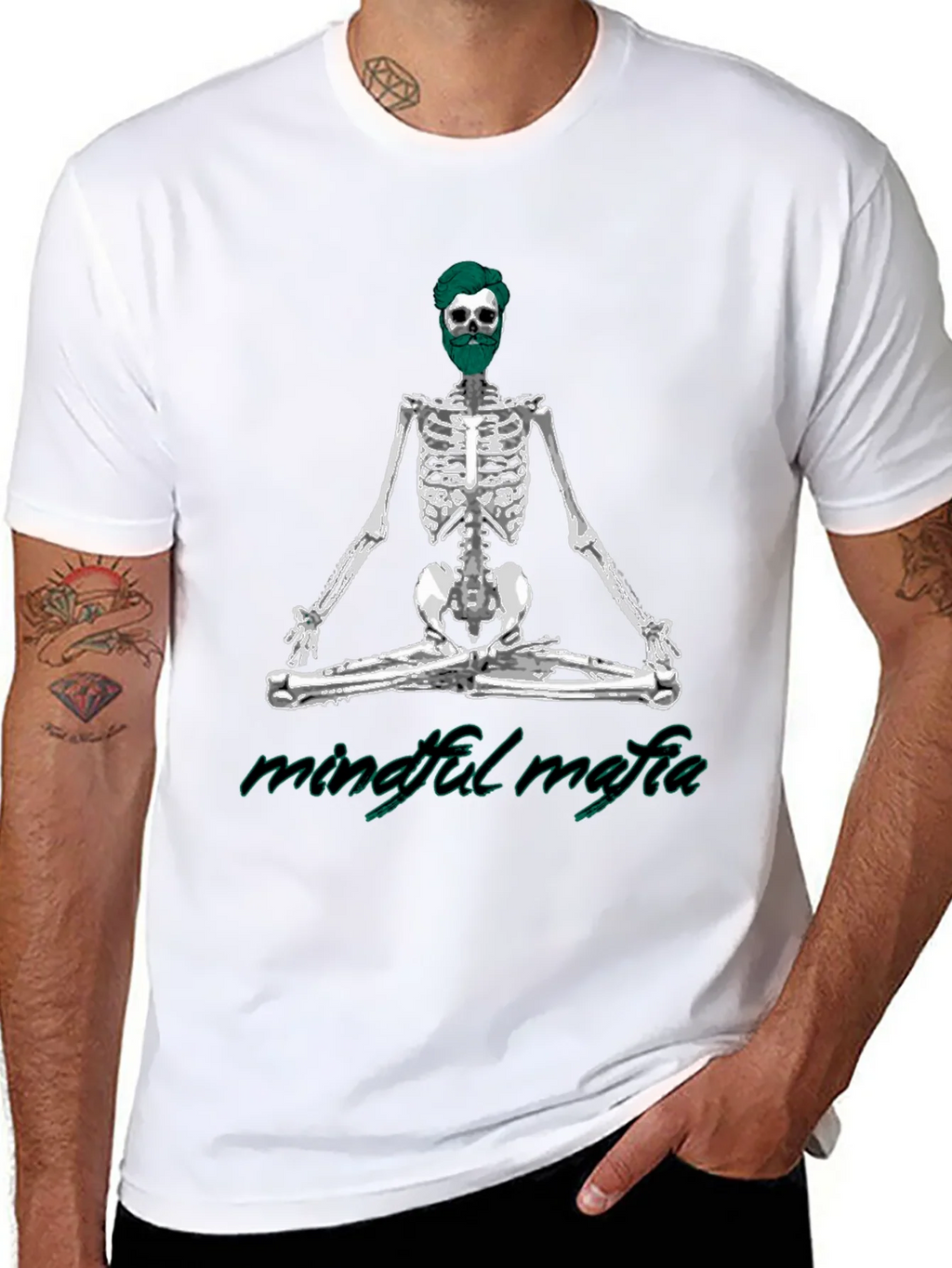 Mindful Mafia Skeleton Graphic Tee product image 7
