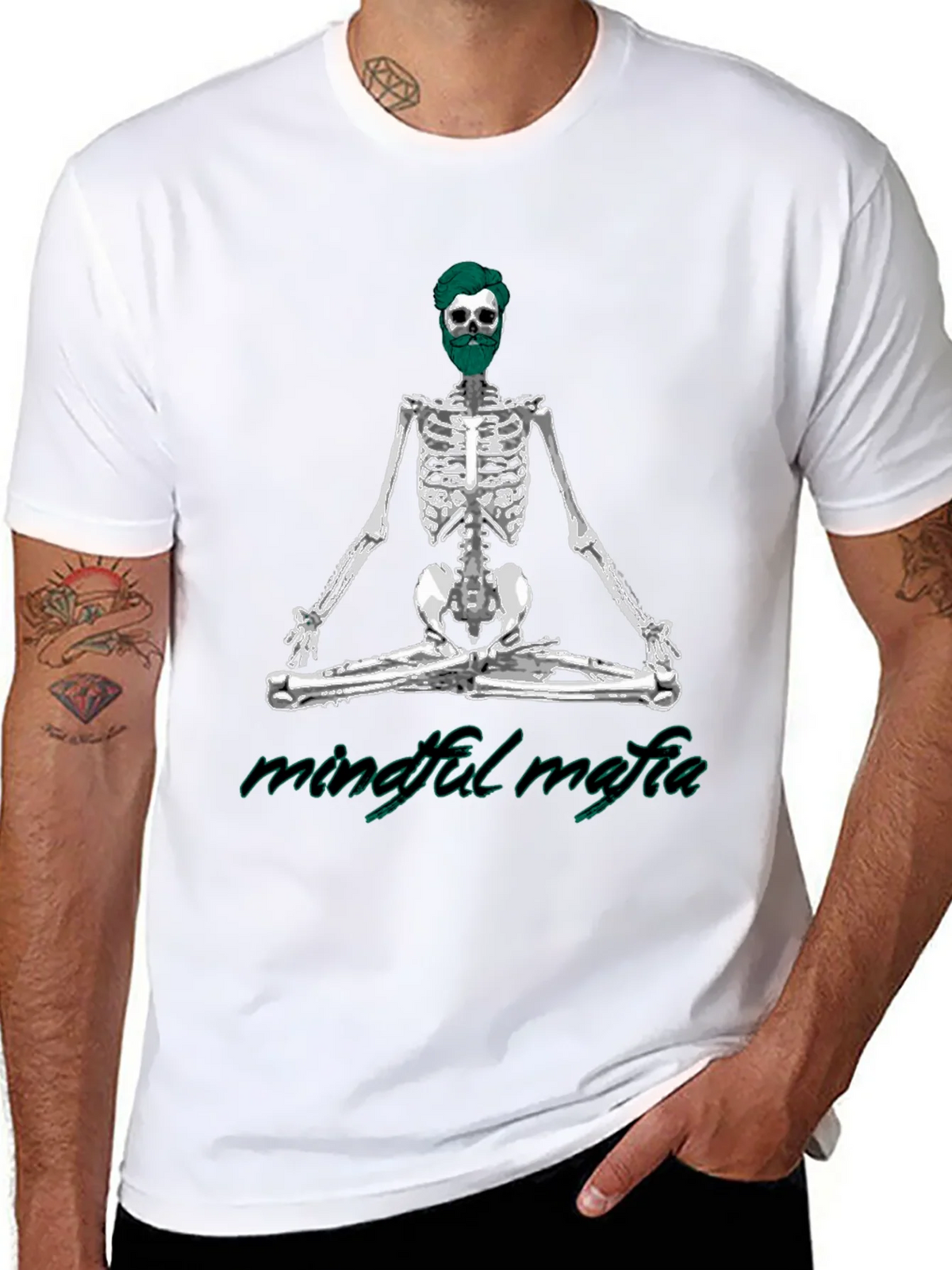 Mindful Mafia Skeleton Graphic Tee product image 7