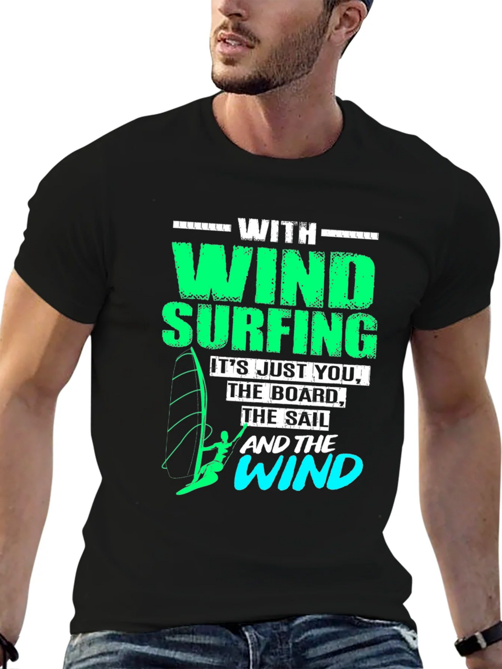 Windsurfing T-Shirt: Just You The Board & Wind product image 6