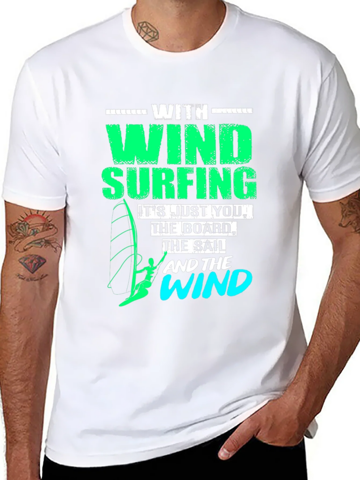 Windsurfing T-Shirt: Just You The Board & Wind product image 7