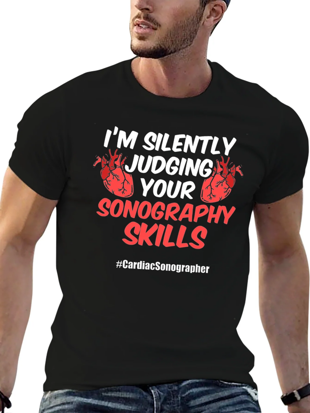 Cardiac Sonographer Novelty T-Shirt product image 6
